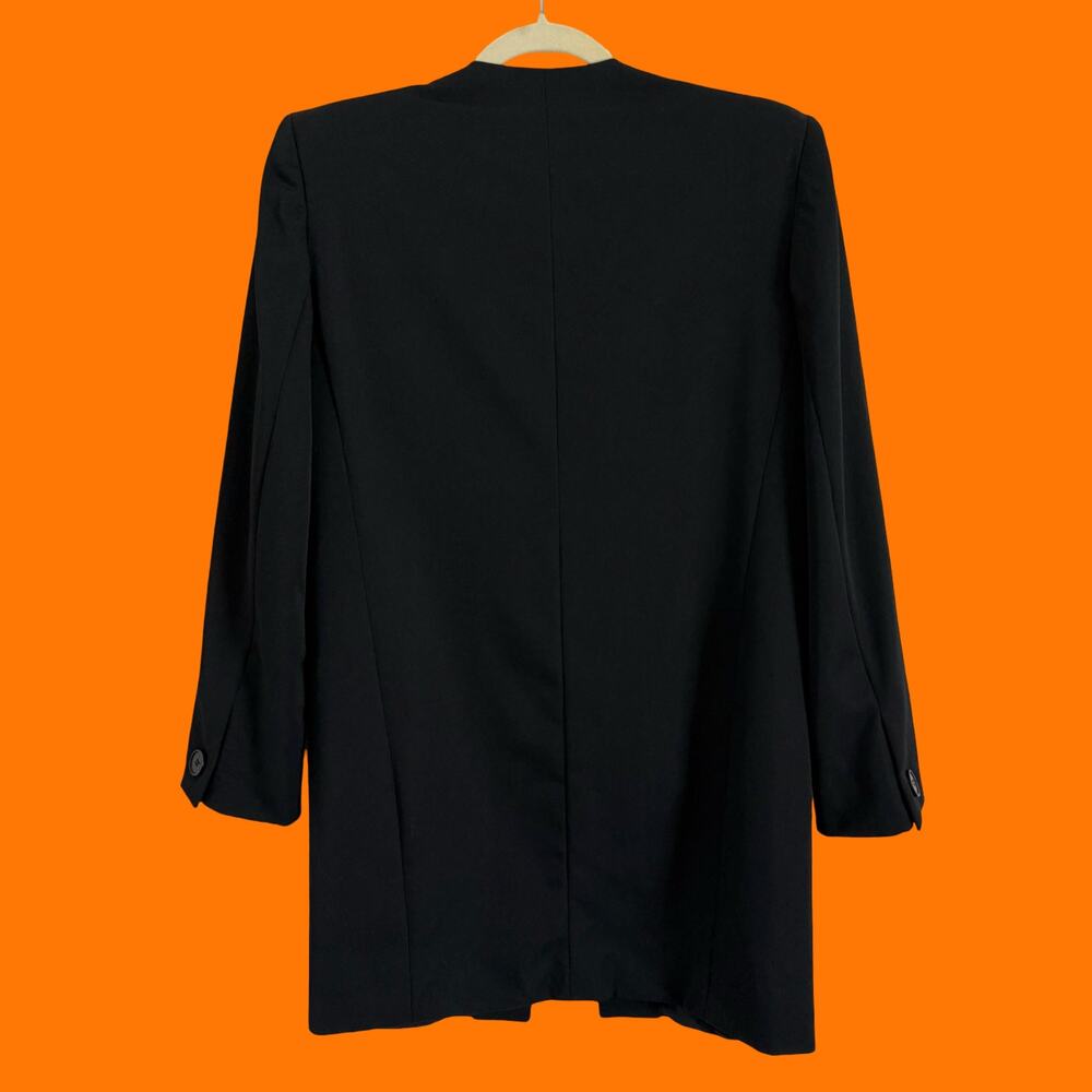 80's 90's vintage longline tailored blazer jacket MEDIUM Christian Dior - Picture 4 of 6